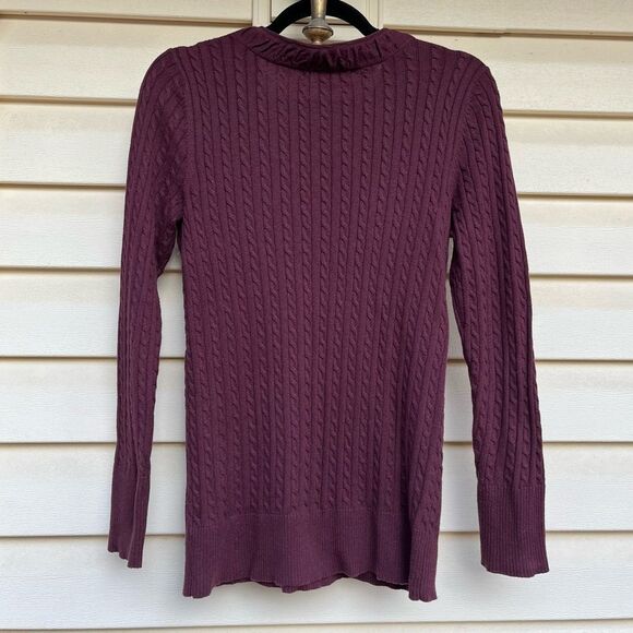 Eddie Bauer maroon knitted v-neck, long-sleeved sweater, great condition, Med - Picture 5 of 9